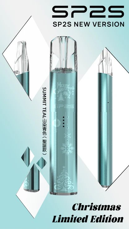 【聖誕限定】SP2S 頂級鈦金屬浮雕主機 鈦金屬立體浮雕呈現極致奢華質感 璀璨七彩 LED 閃耀動人 完美兼容一代通用煙彈 台灣現貨:圖片 4
